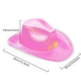 thumbnail image 5 of Vaquero Con Purpurina Brillante, Sombrero De Vaquero Occidental De Caballero Nacarado Colorido Para Halloween, Carnaval Y Navidad Serendint HA046717-04, 5 of 5