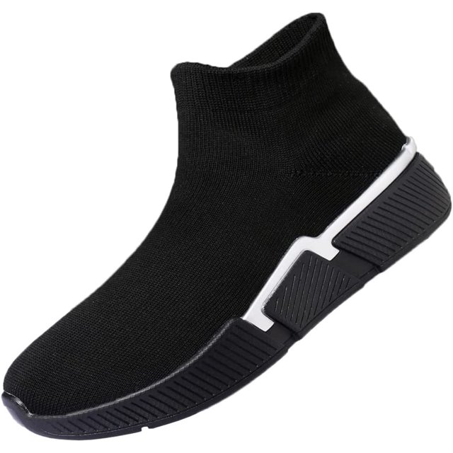 Xishao Zapatos para Caminar para Hombre Tenis Deportivas Zapatos sin Cordones Casuales negro plata 29.5 cm negro plata 29.5 cm Xishao ropa