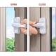 thumbnail image 5 of F Cerraduras de seguridad, limitador de rotación de ventanas con tornillos, pestillos blancos para ventanas, cerraduras bloqueadoras de marco para varias puertas y ventanas y segu, 5 of 5