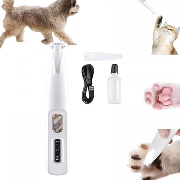 ACDANC Pet Paw Fur Trimmer, Calming Clipper, Dog Paw Trimmer, Electric Dog Paw Trimmer Rechargeable Low Noise Pet Trimmer Hair Clipper with Oil