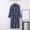 Navy, variant on Daqian Plus Size Womens Pajamas Women's Fashion Robe Bathrobe Lengthening Keep Warm Lapel Hooded Pocket Long Sleeve Pajamas for Women Purple L(L)