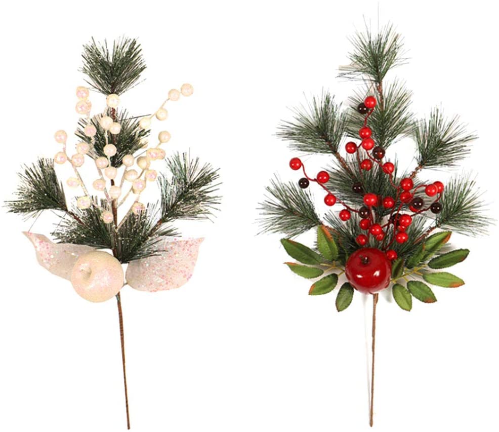 Artificial Pine Fir and Berry SprayChristmas GreeneryVase Filler