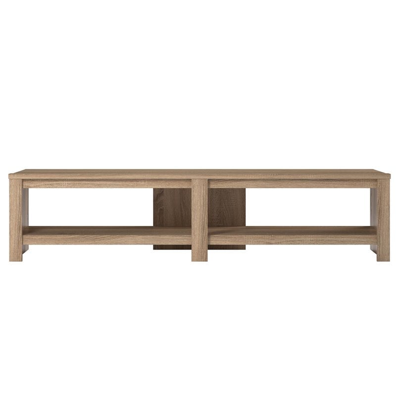 Ameriwood Basics Collection Tally TV Stand for 74 Inch in Weathered Oak ...