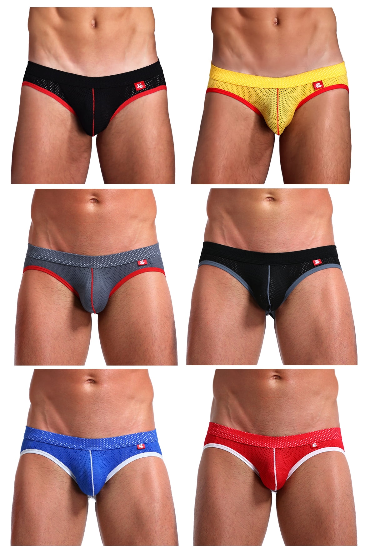 Arjen Kroos Men's Jockstrap Underwear 6 Pack Mesh Jock Strap