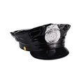 thumbnail image 3 of Women Costume Adult Cop Uniform Outfit Artificial Leather Tight Skirt, 3 of 5