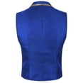 thumbnail image 3 of uikmnh Vests for Mens British Style Double Gold Edge Trim formal Suit Vest for Wedding and Business Events Size:XL, 3 of 4