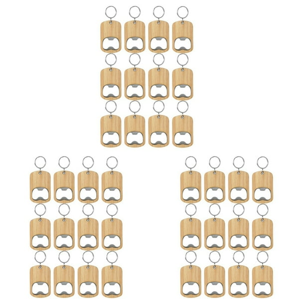 Paquete de 36 Abridores de de Madera, Llaveros de Madera, Abridores en , Llaveros con Grabado Madera, Etiqueta para Llaves para Hogar, Cocina, Fiesta