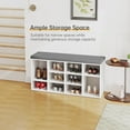thumbnail image 5 of PINDEE Shoe Bench Storage with Cushion 10 Adjustable Compartments Entryway Organizer for Shoes Living Room Hallway Bedroom.White and Grey, 5 of 15