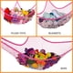 thumbnail image 3 of Hamaca de juguete Jumbo, animales de peluche y almacenamiento de juguetes, red para hamaca de 70 ", esquina de cabestrillo de pared, organizador de red de juguete de malla Extra grande para niños Xemadio WMZL-356-2, 3 of 7