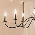 thumbnail image 5 of 8 Light Linear Chandelier In Homestead Style-18 Inches Tall And 20 Inches Wide-Textured Black Finish    -Traditional Installation Kichler Lighting, 5 of 8