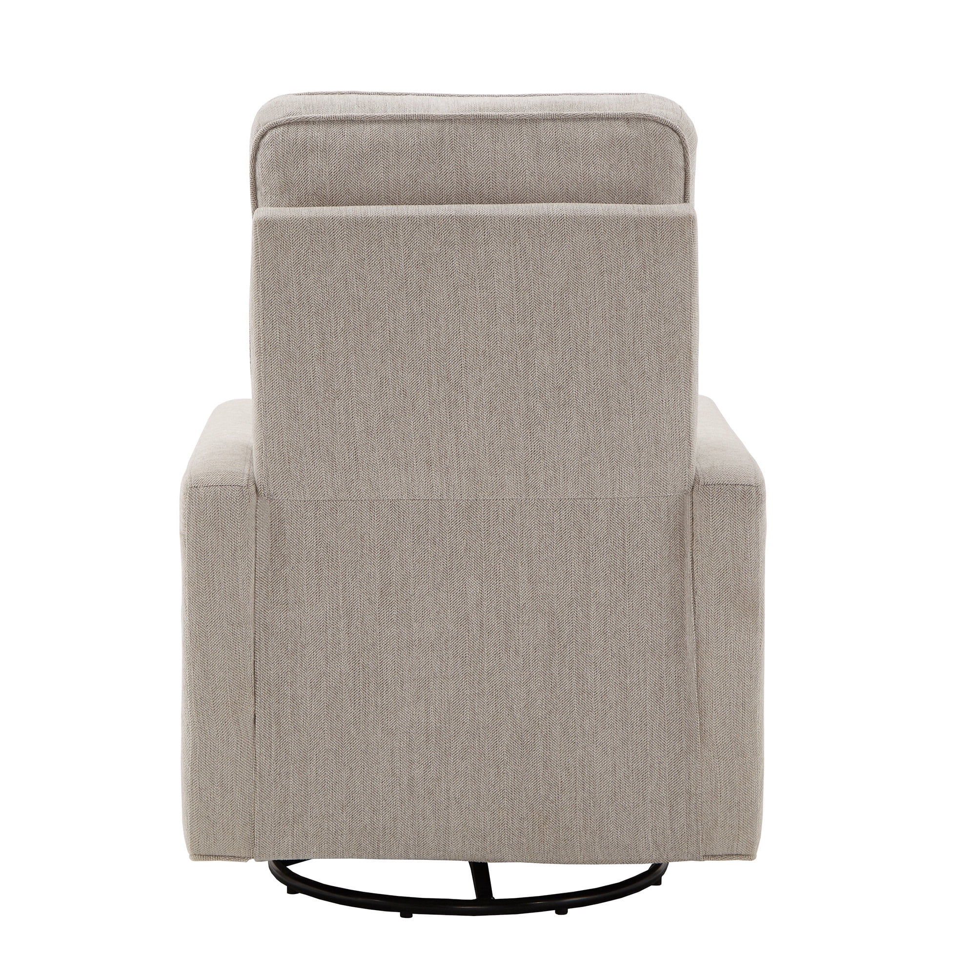 Weston Home Cleta Push Back Swivel Recliner Chair, Grey Fabric