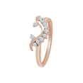thumbnail image 2 of Round Shape White Cubic Zirconia One-Side Enhancer Guard Ring 14K Rose Gold Ring Size - 8.5, 2 of 3