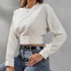 thumbnail image 2 of Tops para mujer Camisas Blusas Elegantes Camisas casuales de manga larga Moda Cómoda Blusa de cuello redondo de color sólido Odeerbi ODB-5, 2 of 6