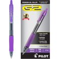 thumbnail image 1 of Bolígrafos de gel PILOT G2 Premium con punta fina de 0,7 mm, color morado, 12 unidades, 1 of 3