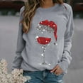 thumbnail image 2 of Ichuanyi Womens Fall Tops, Clearance Women's Fashion Christmas Pattern Print Round Neck Casual Graphic Sweatshirt Top, 2 of 3