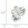 thumbnail image 2 of 925 Sterling Silver Polished Scroll Toe Ring, 2 of 2