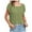 Green, variant on Kaemgyyd Women's Tops Casual Oversized Scoop Neck Short Sleeve Crochet Knit Shirt Lightweight Hollow out Spring Summer Tunic Blouse