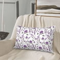 thumbnail image 5 of Logiee Lavender Flowers Print Pillow Case,Throw Pillow Covers, Double Sided Plush Cushion Cover for Couch Sofa Bed, Only Pillowcase-20"x30", 5 of 6