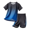 thumbnail image 5 of Boys Clothing Sets Printed Tops & Sweatpants Outfits Sportwear Sweatsuits Tracksuits 5-16 Year Blue 13-14 Years, 5 of 5