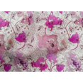 thumbnail image 4 of oneOone Cotton Cambric Fuschia Pink Fabric Flower Watercolor Dress Material Fabric Print Fabric By The Yard 56 Inch Wide, 4 of 4