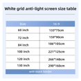 thumbnail image 5 of Projection Screen White Grid Anti-Light 160 ° Viewing Angle 130 120 100 Inch Projector Screen Movie Office Presentation ,Wrinkle-Resistant Design, 5 of 5