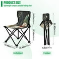 thumbnail image 3 of WOBOGO Winter Snowman Camping Chair Convenient Four Corner Backrest Folding Stool Can Hold Up to 220lbs, 3 of 8