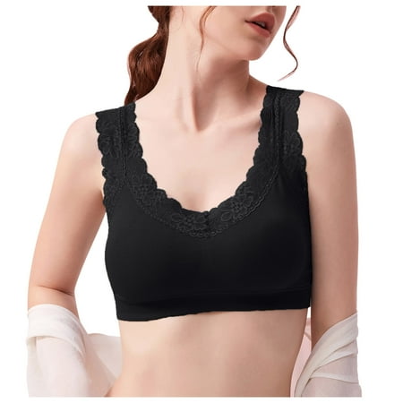

eczipvz Women S Lingerie Sleep & Lounge Low Cut Bra for Womens Deep V Underwear Bralette Crop Top Female Bra Push Up Brassiere Bra Black One Size