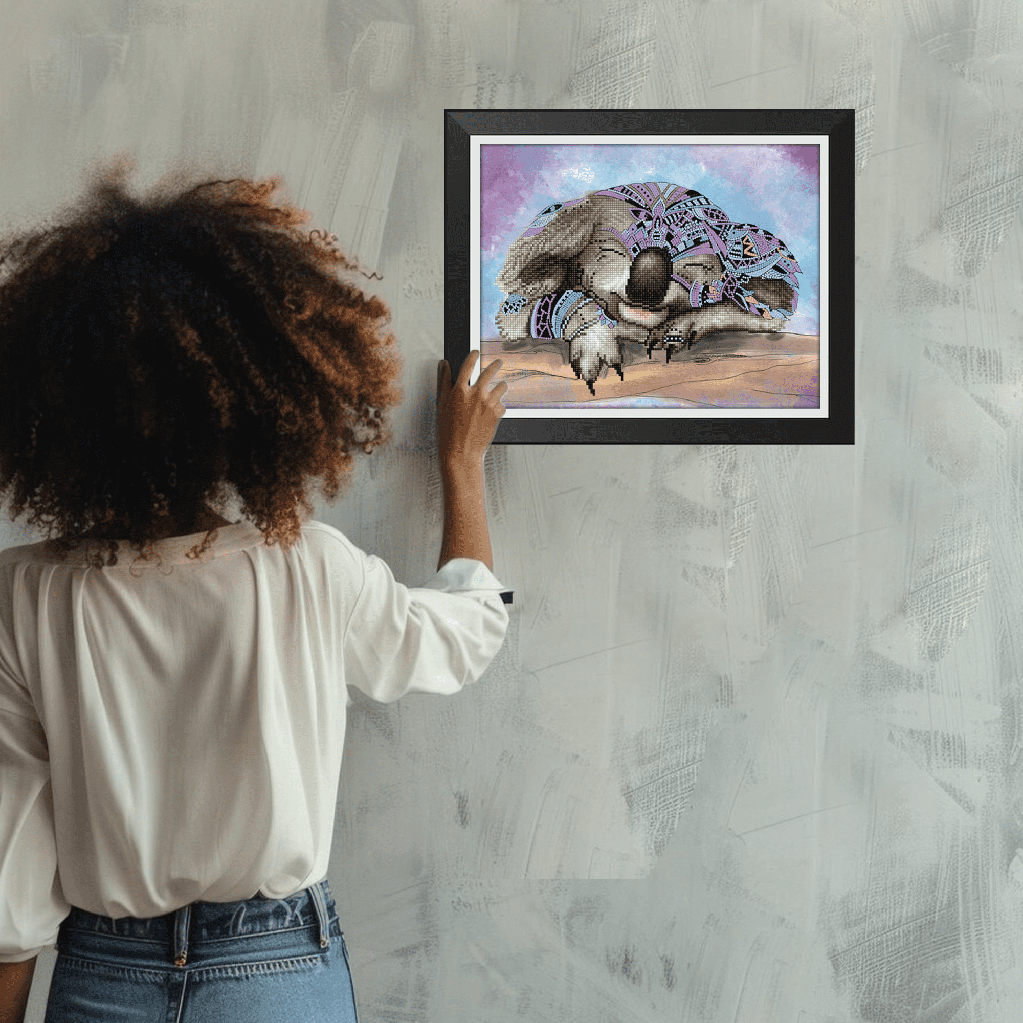Diamond Dotz Koala Dreams Animal Diamond Painting Kits for Adults - Diamond Art Kits a Relaxing Creative Craft Kit with Dotz Gems 17.9"x14"