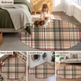 thumbnail image 5 of Round Rugs 4Ft, Buffalo Plaid Round Area Rug Washable Indoor Throw Carpet, Modern Farmhouse Colorful Checkered Soft Non Slip Circle Rug for Kitchen Nursery Room Home Decor Aesthetic, 5 of 8