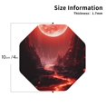 thumbnail image 2 of Vsdgher Red Moon Lava Leather Coasters for Drinks, Durable Drink Coasters 4 Set for Tabletop Protection, Luxurious Home Décor and Housewarming Gift ( {designName})Octagon, 2 of 6
