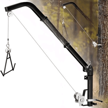 Tree Mounted Deer Hoist for Hunting 400LBS Deer Feeder with Gambrel and 26FT Steel Cable Deer Hanger for Skinning Field Dressing$$Other