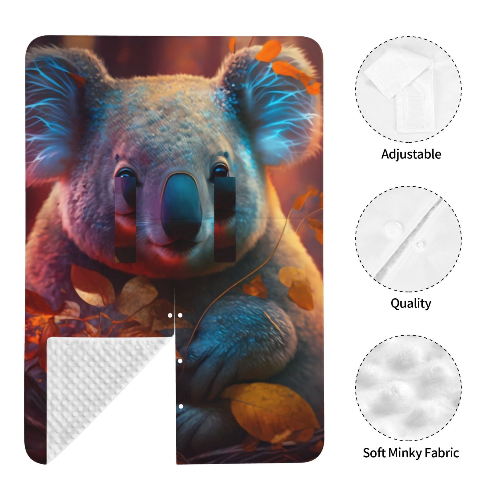 Naloa Forest Koala Baby Car Seat Cover, Breathable Baby Carrier Cover, Multiuse Baby Carrier Cover & Nursing Breastfeeding Cover