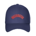 thumbnail image 2 of Daxton USA Cities States Baseball Hat Cap Arch Letters, Washington Navy Red, 2 of 2