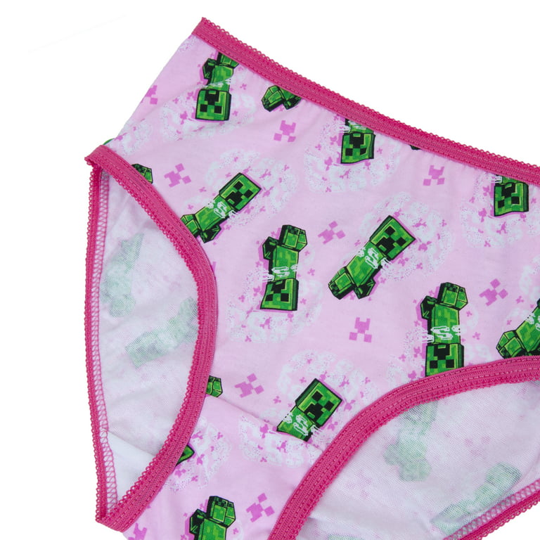 Minecraft Girls Underwear Pack of 5 Creeper Multicolor Size 6 - 14