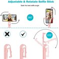 thumbnail image 4 of Bluetooth Selfie Stick, IBAOLE Extendable and Tripod Stand Selfie Stick with Wireless Remote for iPhone XR/XS/X/8/Plus/7/Plus/SE/6S/6/Plus, Galaxy S9/S8/S7/S6, Android, More Pink -, 4 of 8