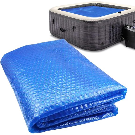 Hot Tub Thermal Blanket Bubble Cover Insulation Blanket,6ft x 6ft Floating Spa Solar Blanket