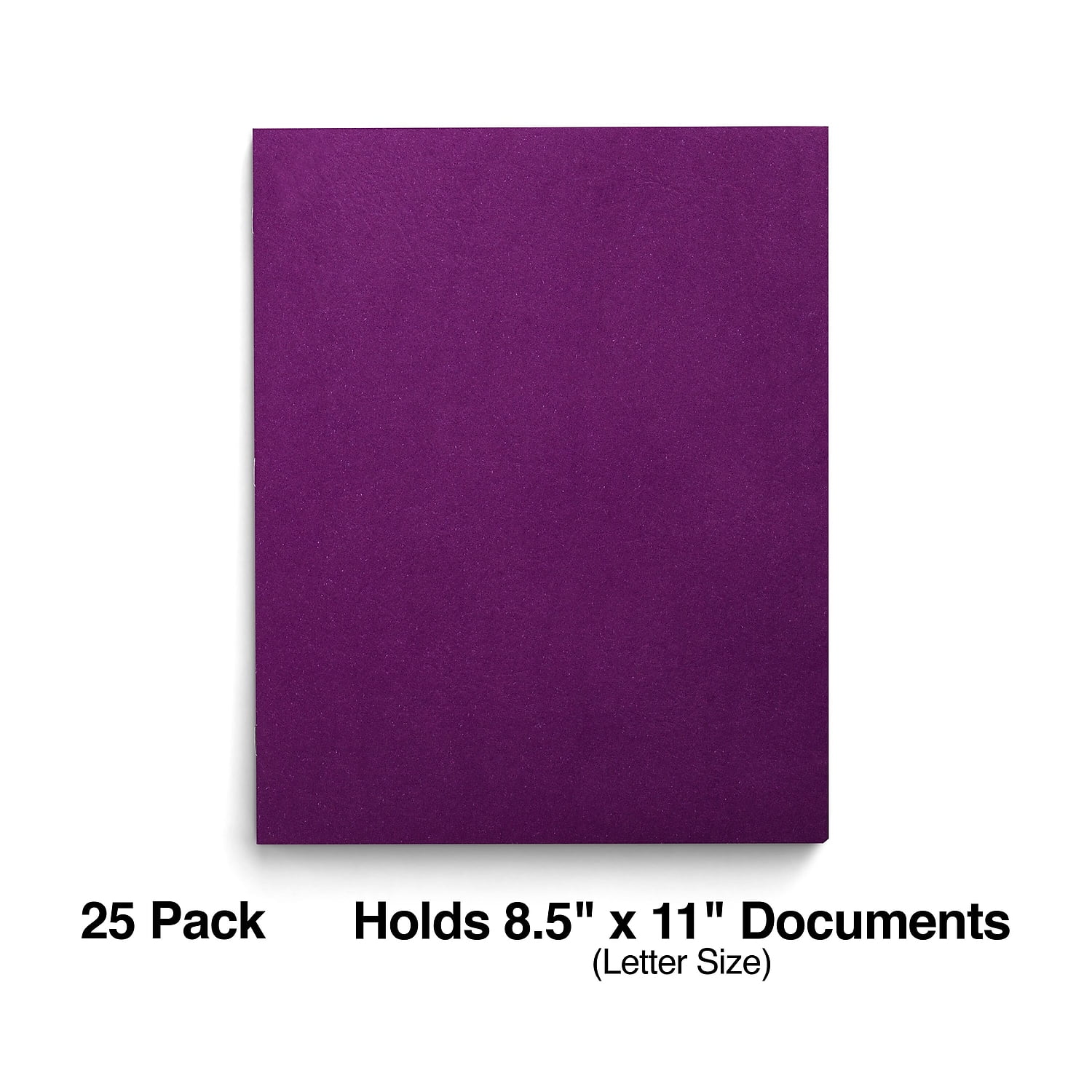 Staples School Grade 2 Pocket Folder Purple 25/Box 27536-CC