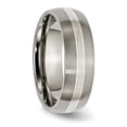 thumbnail image 4 of Diamond2Deal Titanium with Sterling Silver Inlay 7mm Men's Band Size 12.5, 4 of 5