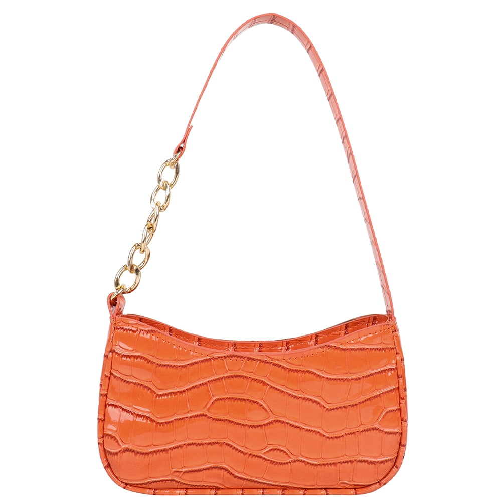 orange color handbags