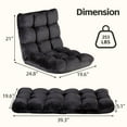 thumbnail image 5 of HomGarden 14-Position Adjustable Floor Chair Padded Folding Gaming Sofa Chair Black, 5 of 9