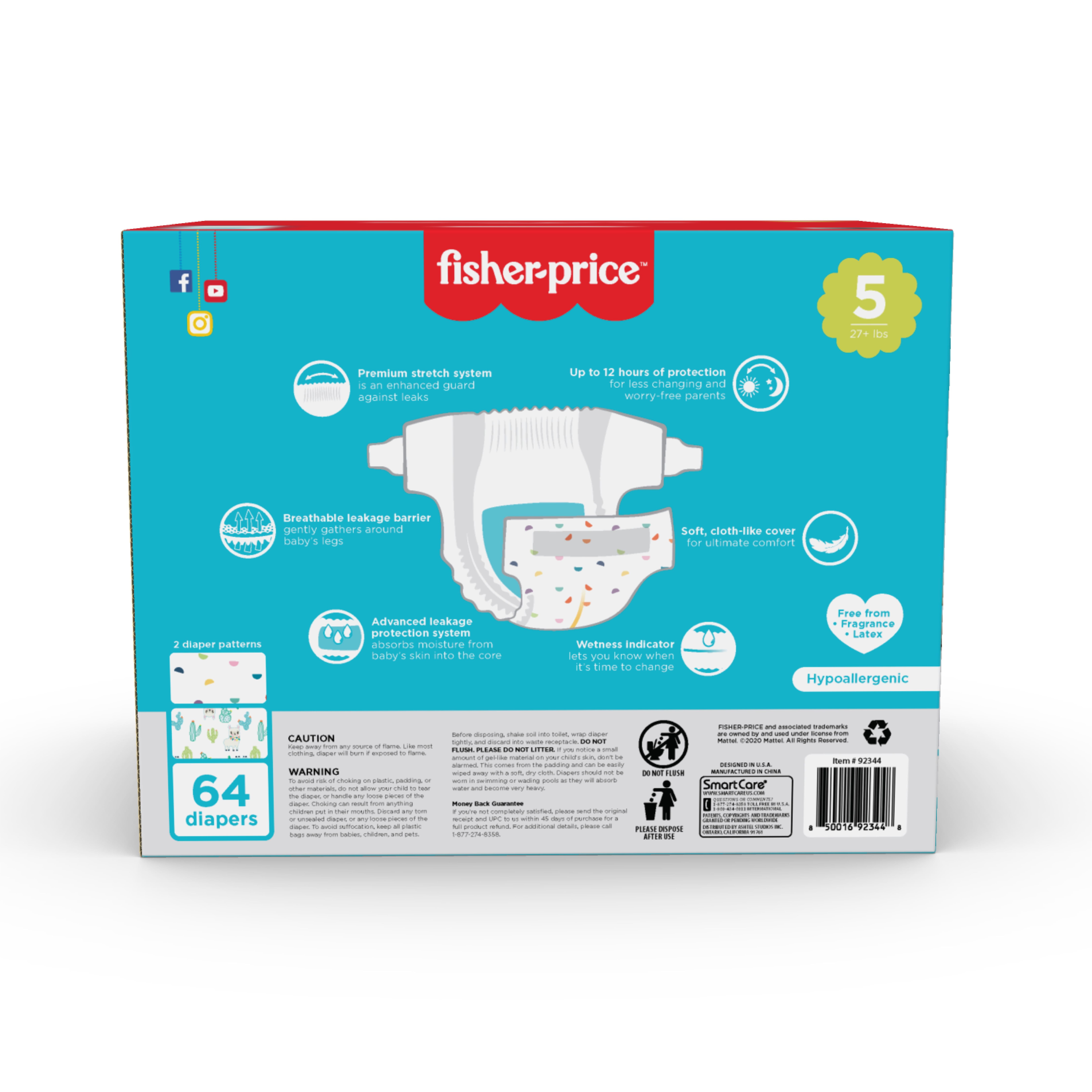 Fisher-Price Size 5 Diapers 64 ct