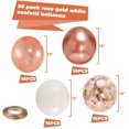 thumbnail image 2 of Globos con purpurina y globos de látex de color oro rosa para cumpleaños, bodas, ceremonias de graduación, decoraciones para fiestas nupciales. (50 oro rosa) Rojo Verde MX-0130296FYD, 2 of 5