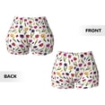 thumbnail image 5 of Fotbe Tulips Flowers Seamless Shorts, Womens Workout Shorts High Waist Stretch Booty Short for Gym/Yoga/Running/Biking-X-Large, 5 of 9