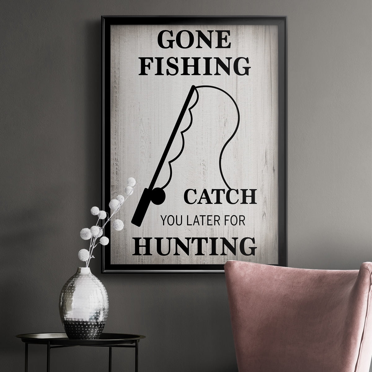 Gone Fishing Premium Classic Framed Print - Ready to Hang