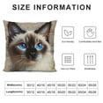 thumbnail image 5 of Orinice  Sofa Pillow Case, Decorative Throw Pillow Cushion Cover for Home Office  Cute Siamese Kitten Cat White, 5 of 5