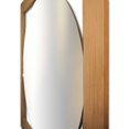thumbnail image 4 of Espejo circular con diseño cuadrado de marco de madera enchapado a mano, 4 of 4
