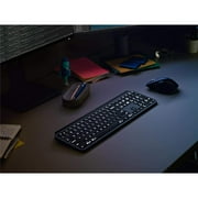 Logitech MX Keys Advanced Wireless Illuminated Keyboard, Tactile Responsive Typing, Backlighting, Bluetooth, USB-C, Apple macOS, Microsoft Windows, Linux, iOS, Android, Metal Build, Black