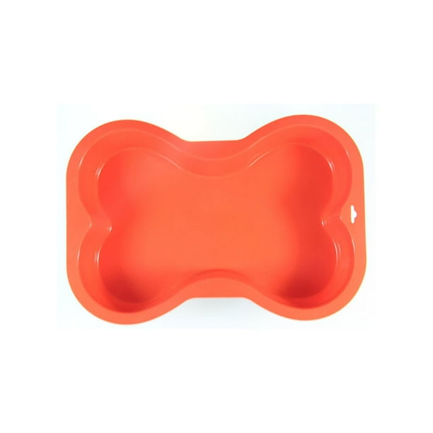 1 Piece Dog Birthday Cake Mold Silicone Bone Shape Cake Pan Orange Walmart