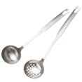thumbnail image 1 of 2 cucharas de acero inoxidable para olla caliente, colador y cuchara sopera de mango largo para uso doméstico o restaurante, tamaño L (1 colador + 1 cuchara sopera)., 1 of 7