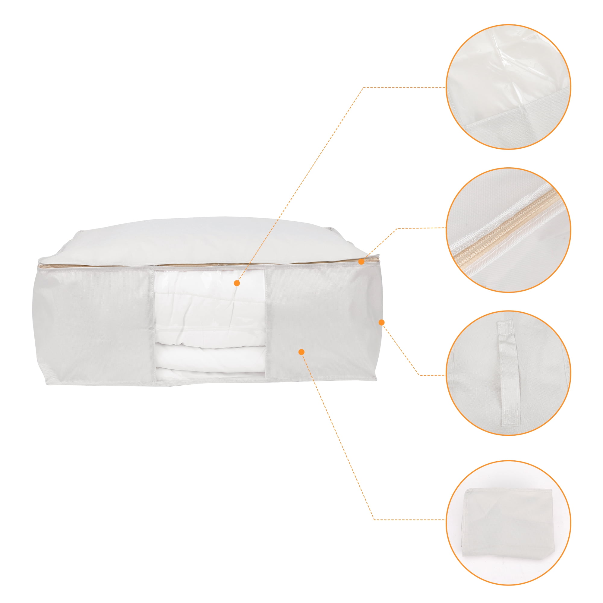 Unique Bargains 1 Pack Clothes Storage Bags Moving Bags Light Grey 27*19*11.5in
